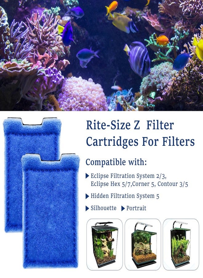Batator 8 Pack Aquarium Filter Cartridges Rite-Size Z - Compatible with Marineland Eclipse & Emperor & Hidden Filtration System, Carbon Fish Tank Filters Replacement, Bio Media for Aquarium Filter - Image 2